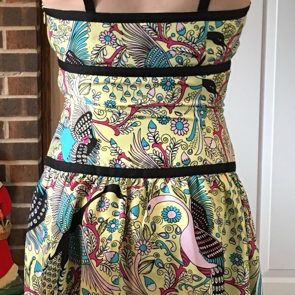Anthropologie Tabitha size 4. Bird of Paradise silk dress - Picture 4 of 15